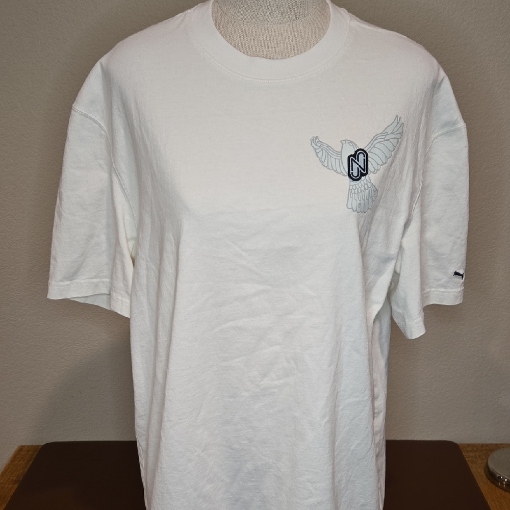 Puma X Neymar JR White Tee with‎ Graphic Design